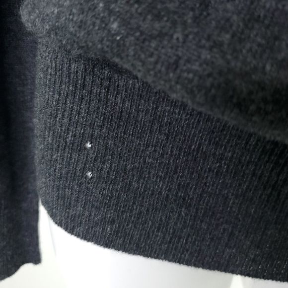 Cullen Cashmere Crew Neck Long Sleeve Sweater Gray sz Medium - Picture 9 of 10